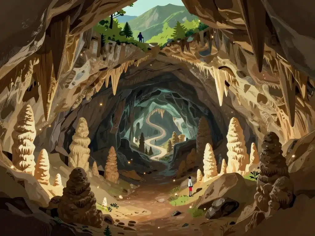 Galeries souterraines et paysages grottes de Sare