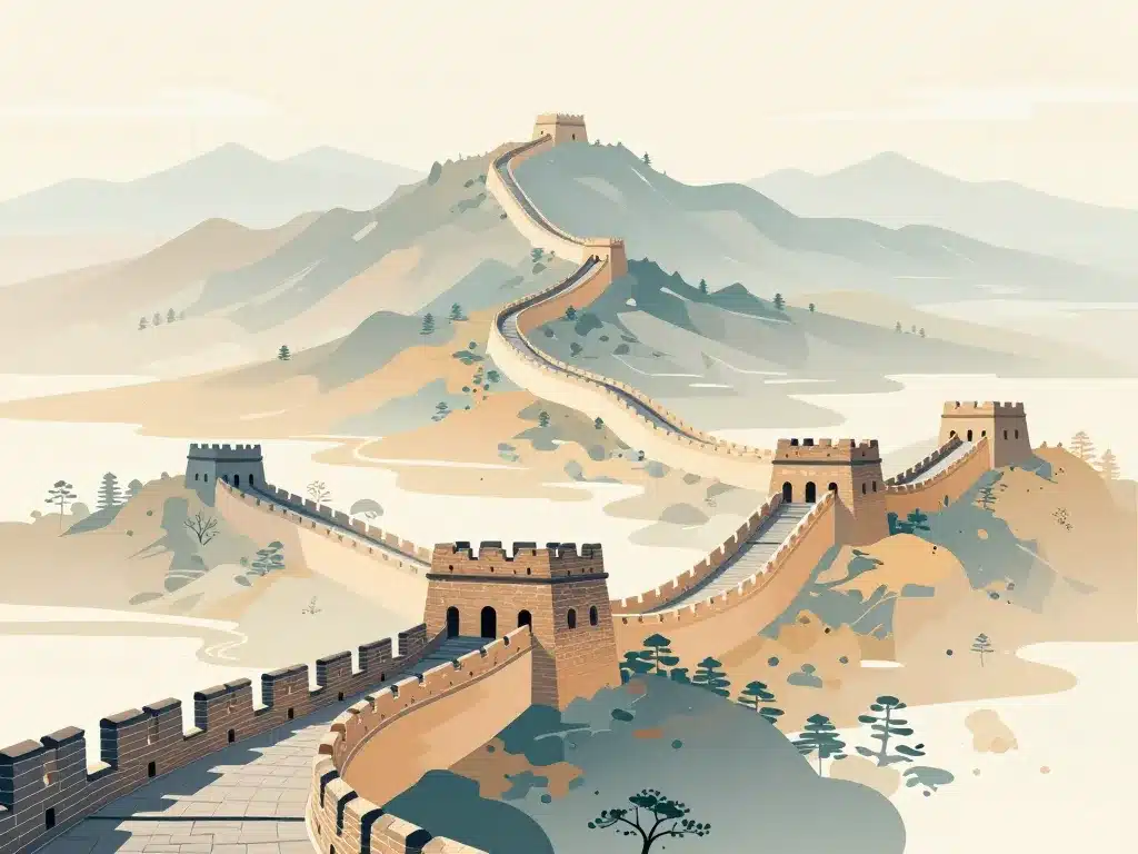 muraille de chine longueur résumé visuel