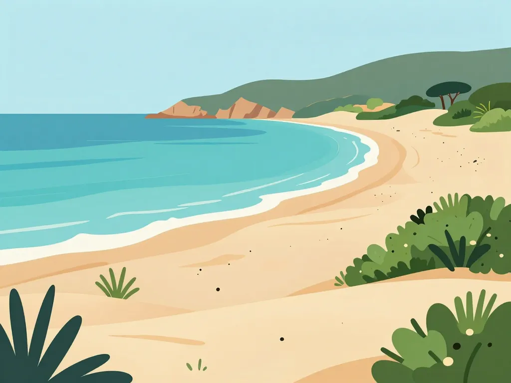 Paysage naturel plage de Bodri Balagne mer maquis