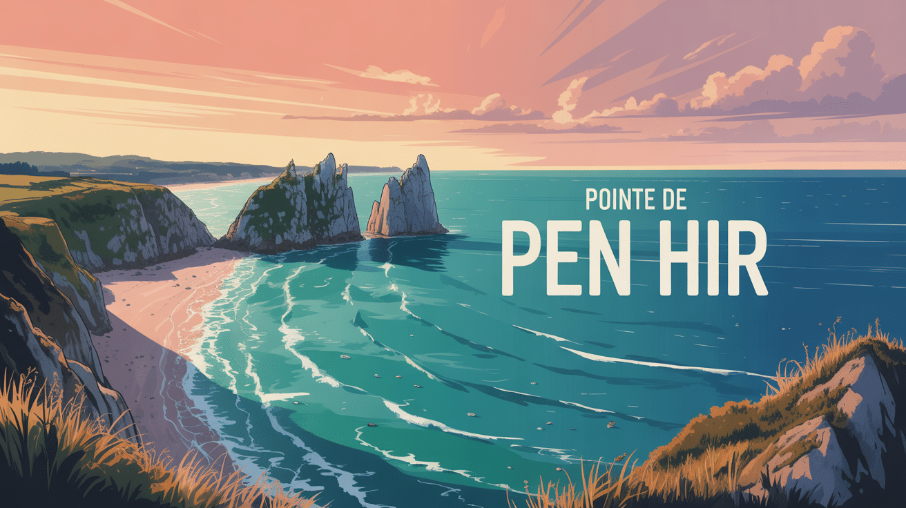 Vue panoramique pointe de Pen Hir falaises Tas de Pois