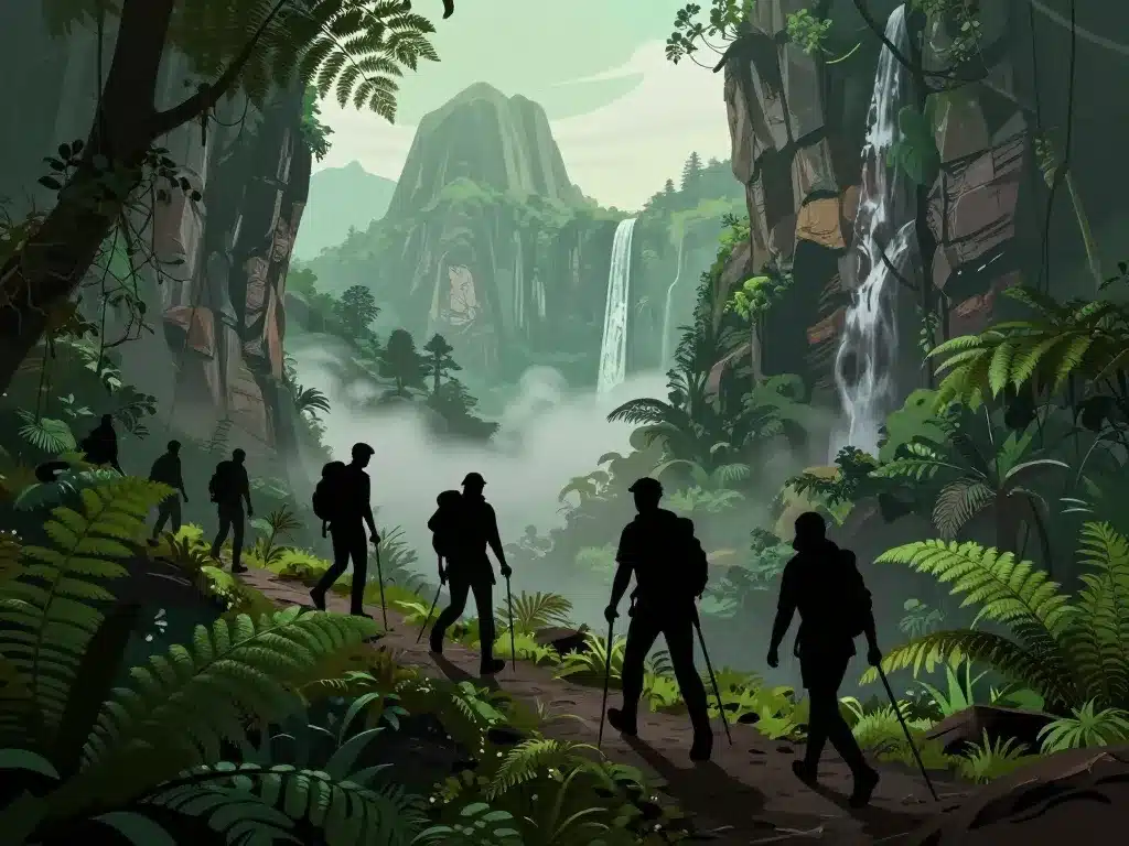 Randonnée dans la nature luxuriante du cirque de Salazie