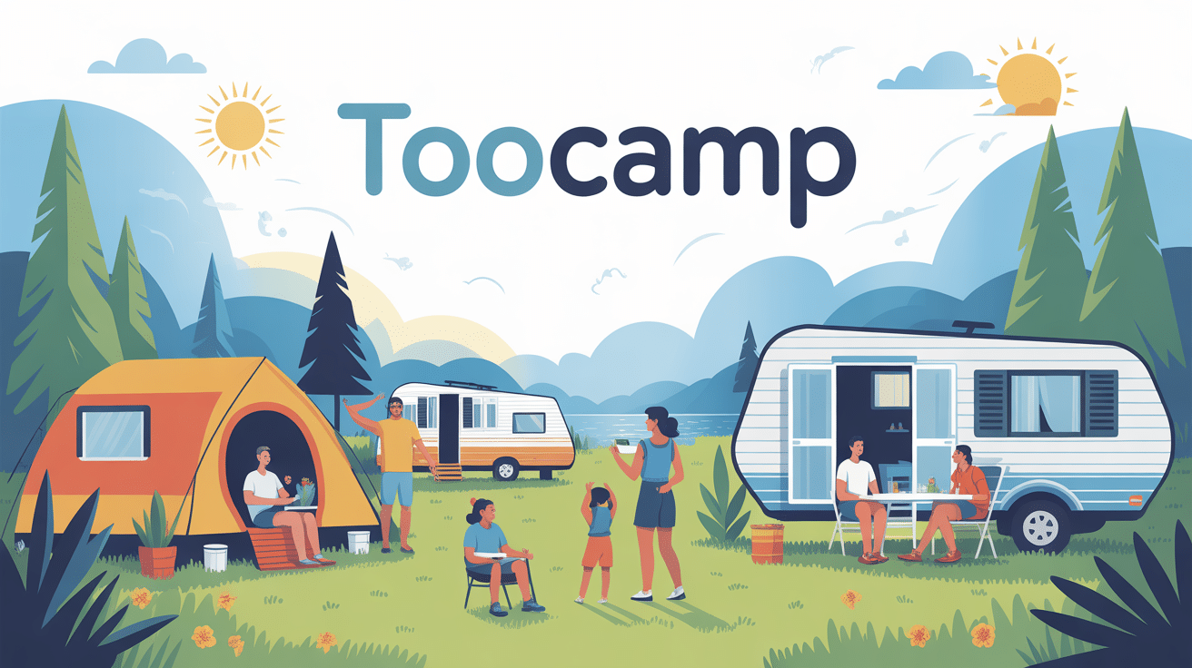 Illustration Toocamp réservation camping en famille