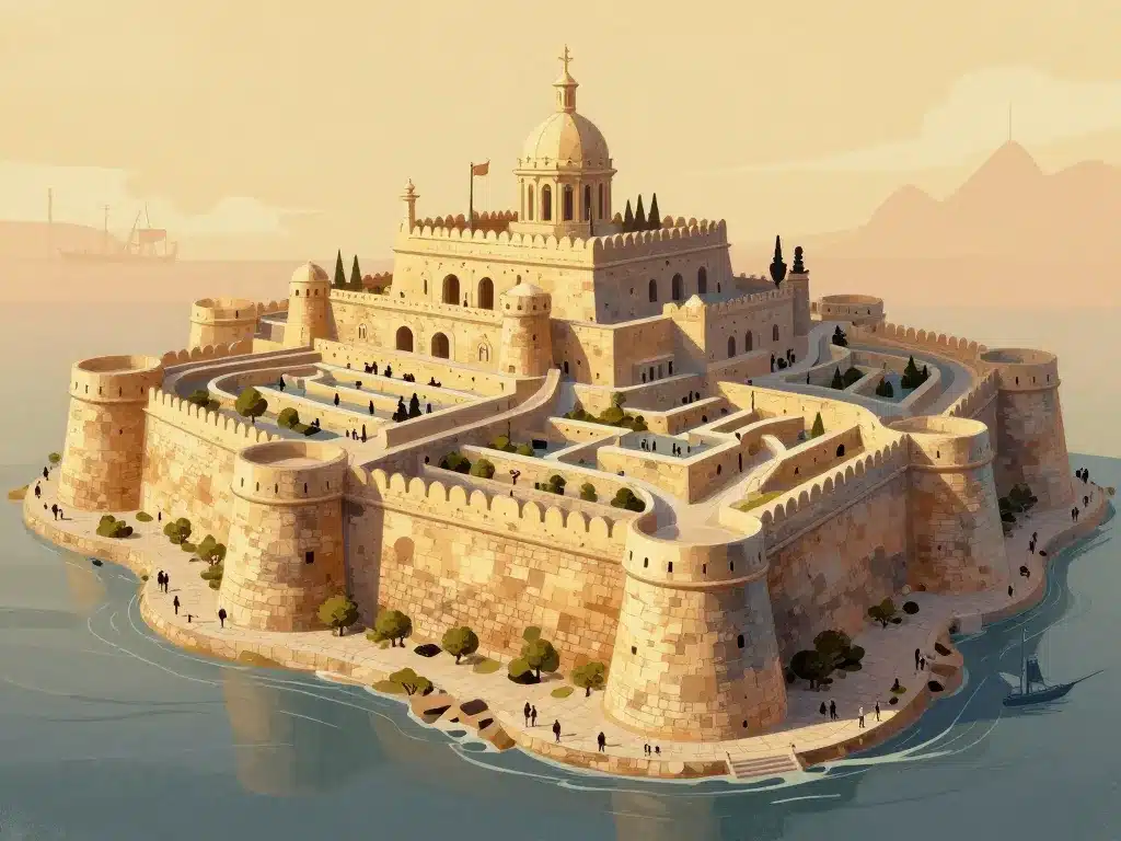 Vue historique remparts ville close Concarneau avec ambiance maritime