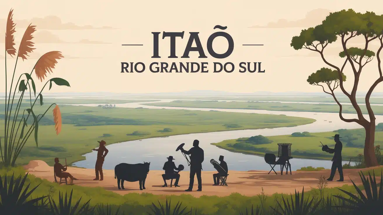 Paysage Itaò Rio Grande do Sul avec pampa et culture gaúcha