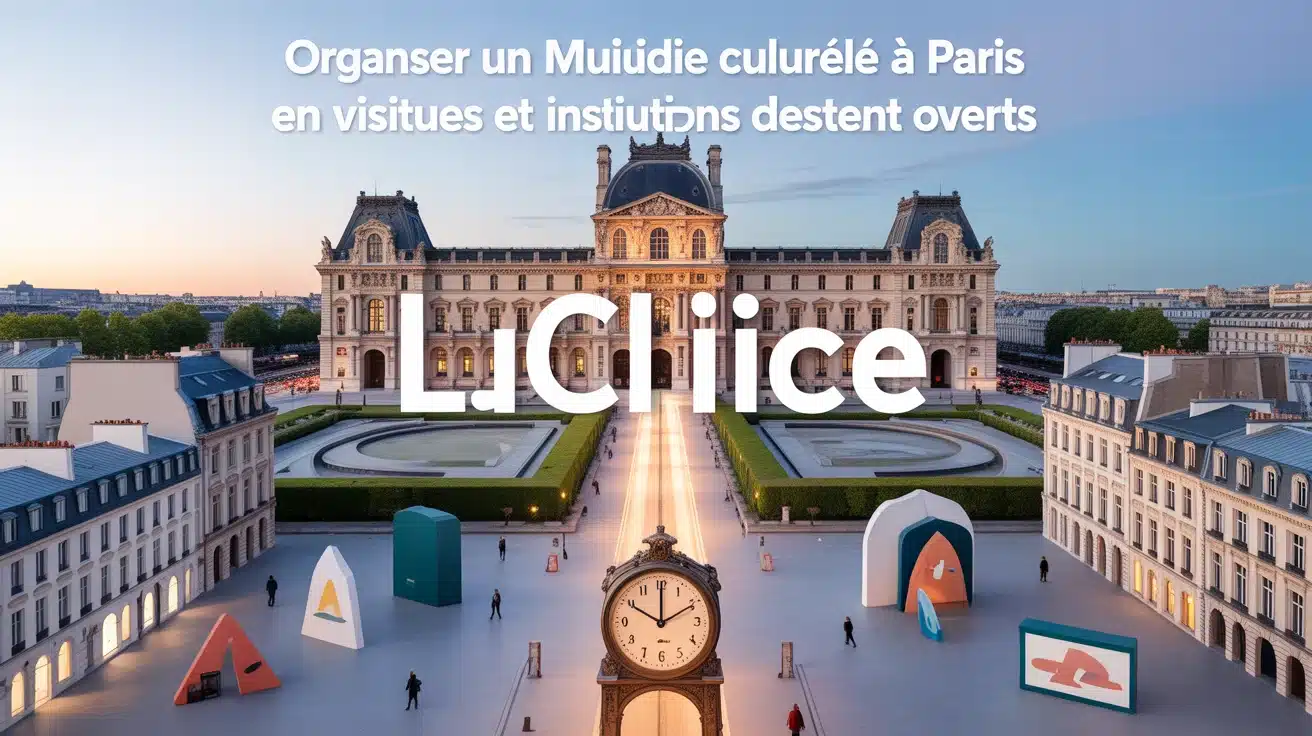 Musées ouverts le lundi à Paris, illustration 3D isométrique