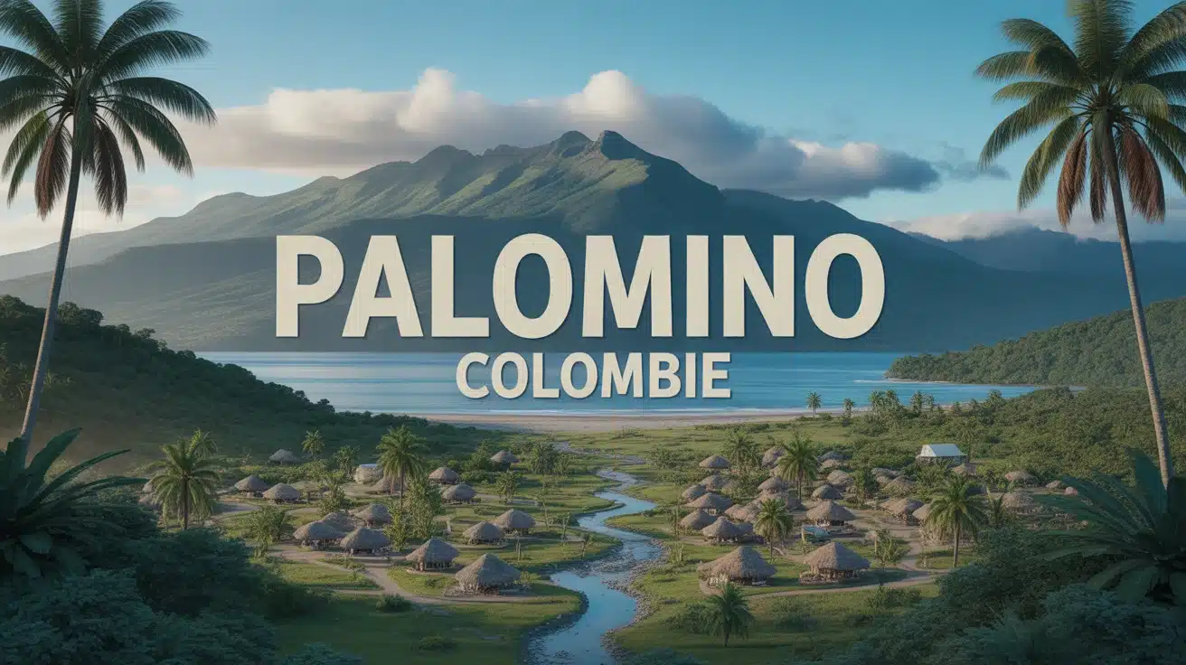 Village bohème de Palomino Colombie avec jungle et océan