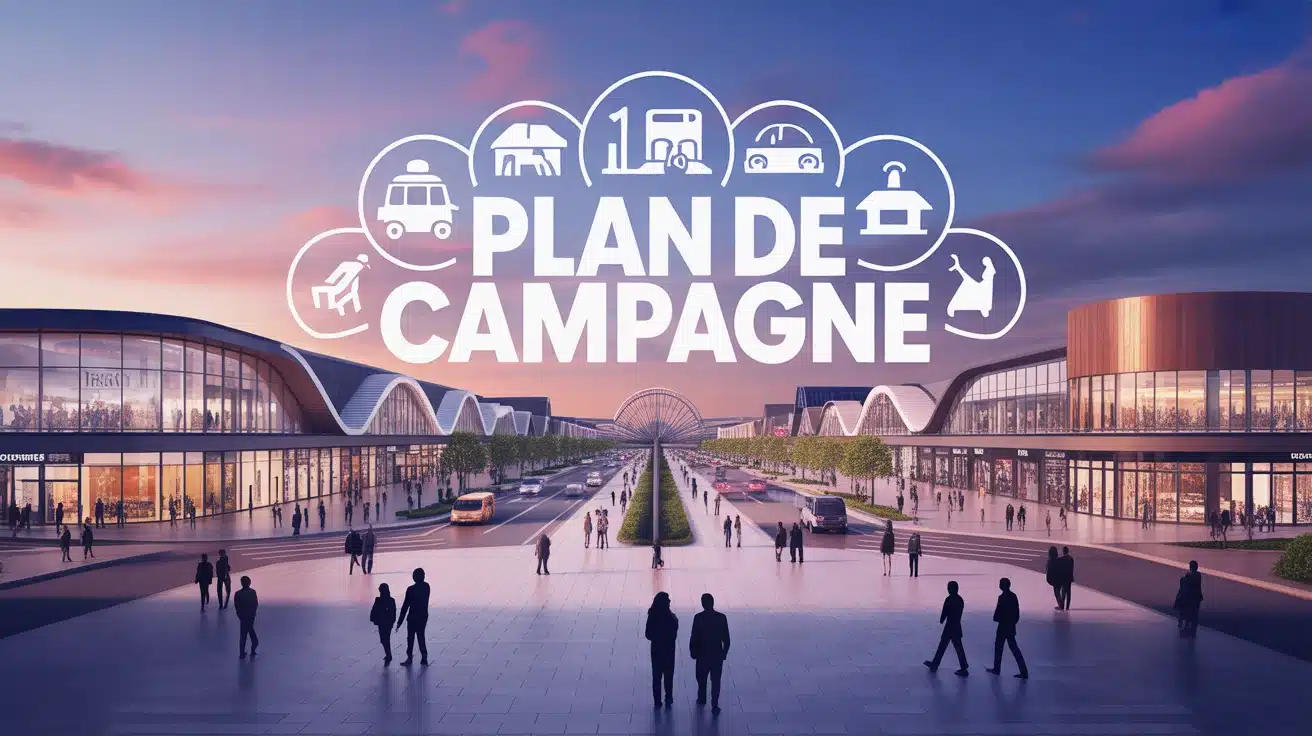 Illustration vectorielle Plan de Campagne zone commerciale dynamique
