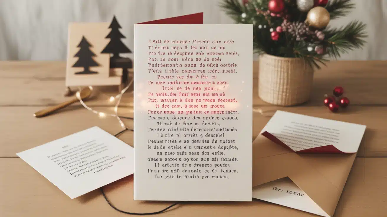 Poème de Noël, vœux et ambiance hivernale illustrée