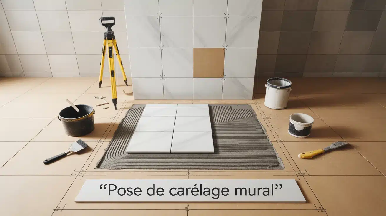 Pose de carrelage mural : préparation du support