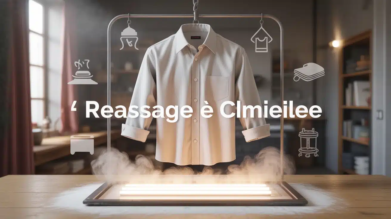 Repasser une chemise avec vapeur et précision