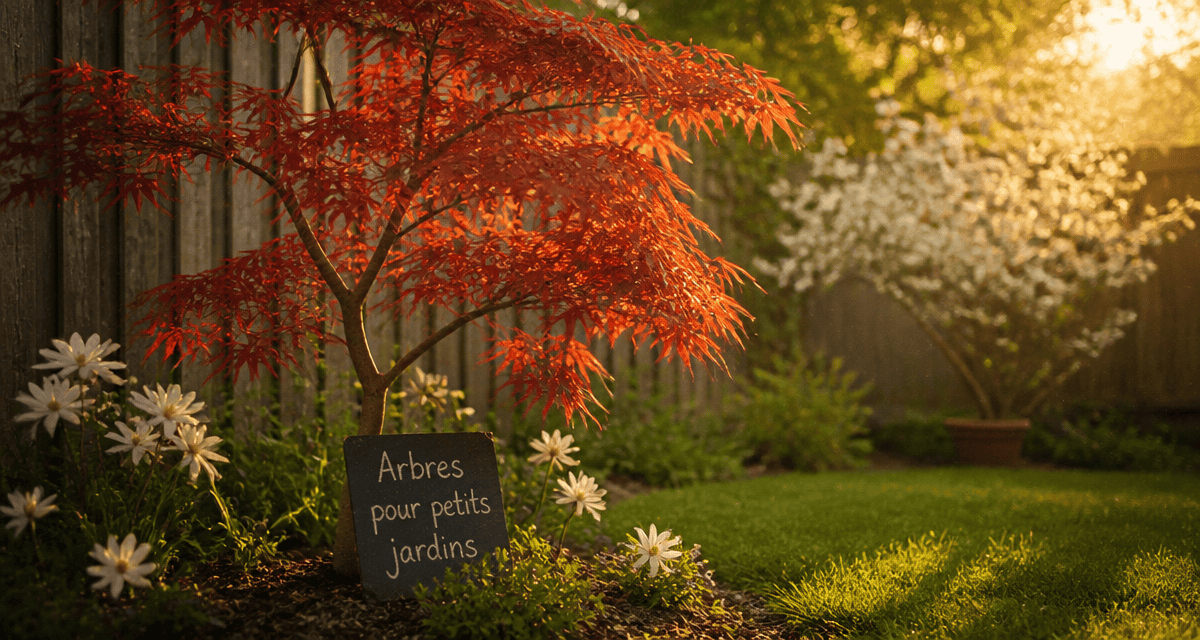 arbres pour petit jardin érable et cornouiller