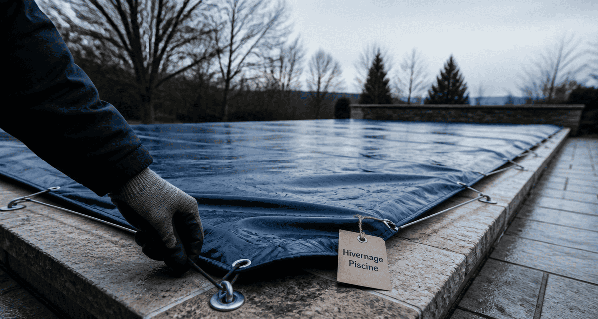 baches hiver piscine sur margelles en pierre