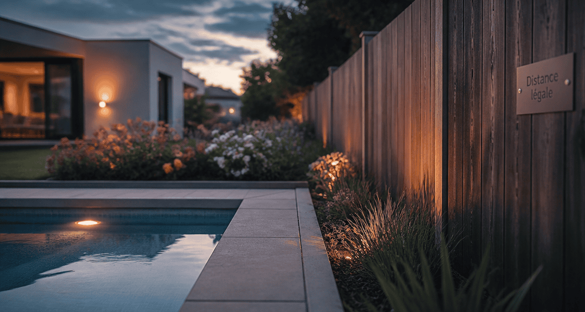 piscine moins de 10m2 distance voisin margelle jardin