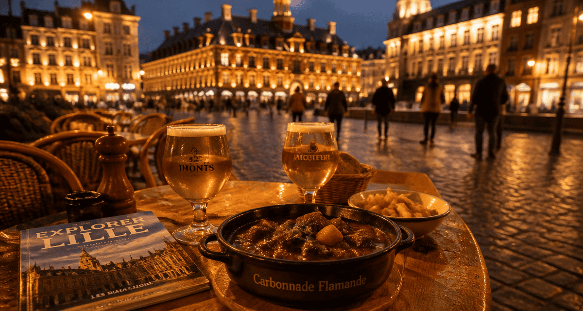 Que faire à Lille terrasse café Grand’Place ambiance soirée