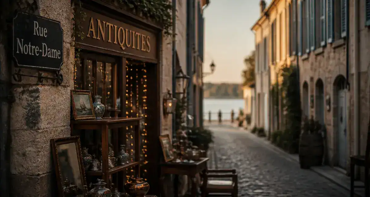 Chartrons Bordeaux, rue Notre-Dame aux Chartrons, boutique d’antiquaire près de la Garonne