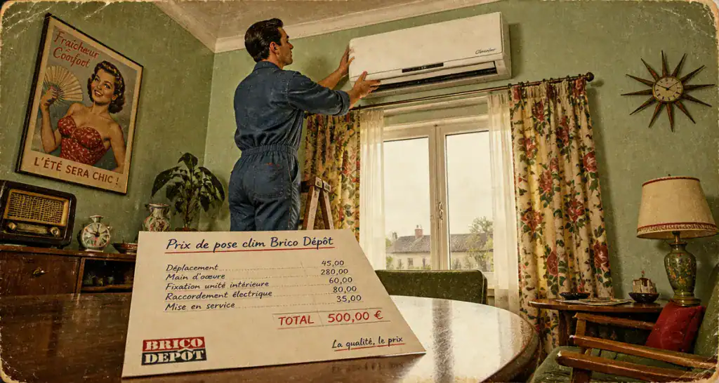 prix pose clim brico dépôt artisan installe climatiseur