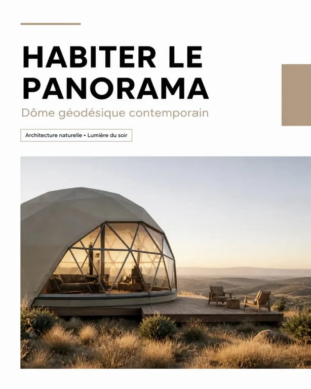 Habitats insolites : dôme géodésique contemporain avec vue panoramique