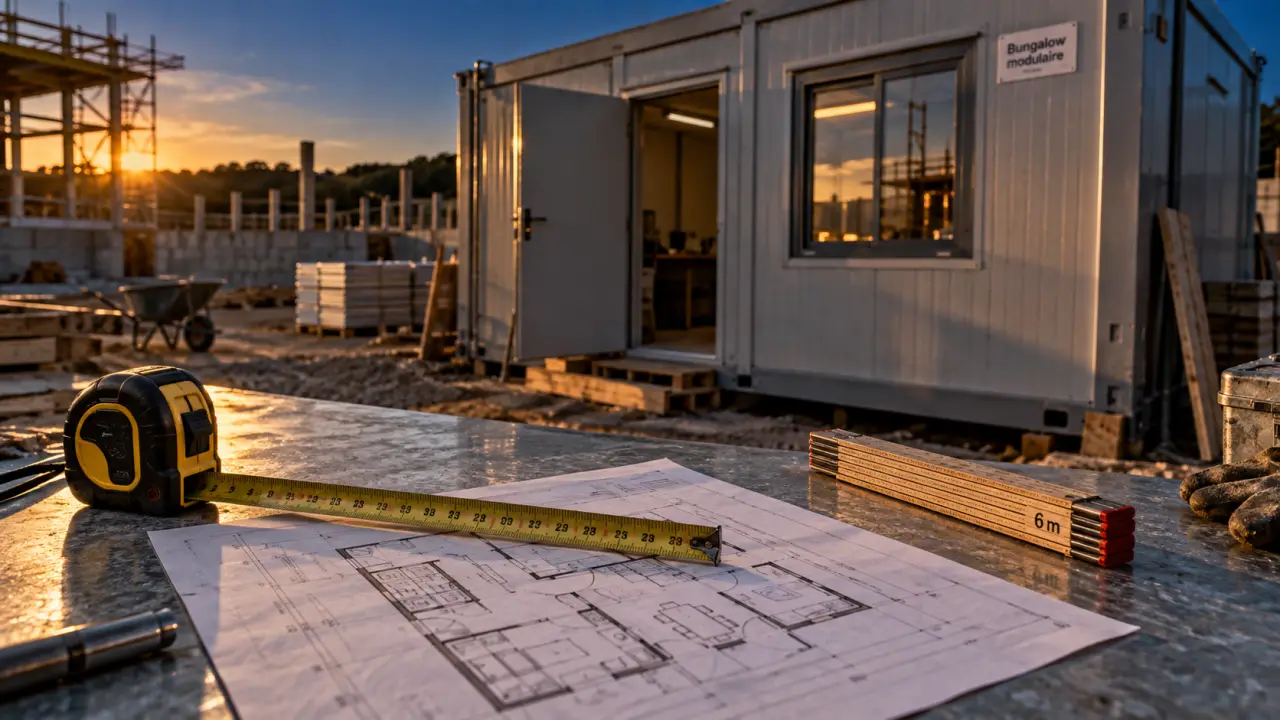 Bungalow préfabriqué : ruban et plan de sol, livraison 3 à 5 semaines